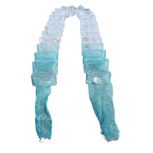 [VOS] Fishing Bait Trap Portable Folded Net Reusable Trap Fish Net for Blue Crabs Crayfish Fish Minnow