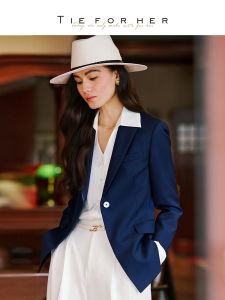 Luxurious Formal Business Suit Navy Blue