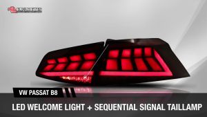VOLKSWAGEN PASSAT B8 2017-2020 LED SEQUENTIAL SIGNAL WELCOME LIGHT RED TAILLAMP
