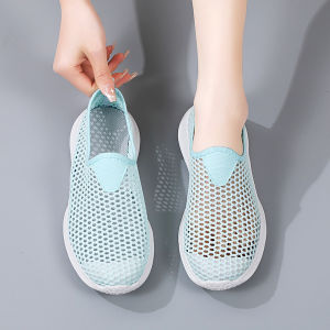 Summer Hollow Breathable Slip-On Wide-toed Lightweight Sandals