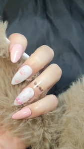 Lizzy Nail 032 | Nailbox Móng Úp Mèo Hello Kitty | Set 10 Móng Giả Press On Nails Cat