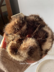 ริบบิ้นผูกผมลายเสือดาวสีพื้นสไตล์ย้อนยุคสำหรับผู้หญิง ริบบิ้นผูกผมลายตัวอักษร ริบบิ้นผูกผมทรงกลม ริบบิ้นผูกผมฤดูใบไม้ร่วง/ฤดูหนาว