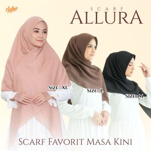 Nafisa Allura Size MLXL | Jilbab Segiempat Sekolah Hijab Segiempat Remaja Scarf PE Premium