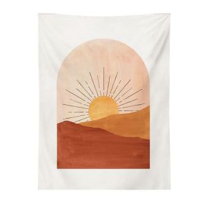 VIKAMA Minimalist Line Flower Face Tapestry Ins Nordic Abstract One stroke Background Cloth Wall Decoration Room Decoration