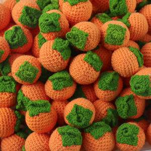 Finished Handmade Pendant Persimmon Peanut Apple Strawberry Peach Pear Keychain Wool Sunflower Knit Product