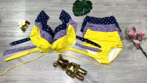 Bikini Nữ Hai Mảnh Bộ Đồ Bơi Đi Biển Áo Bra Kèm Mút Nâng Dày Dặn Quần Cạp Cao Che Khuyết Điểm Nhiều Màu Freesize BinSports BHV110