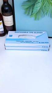 【100Pcs】Boxed Thickened TPE Disposable Gloves Food Grade Glove