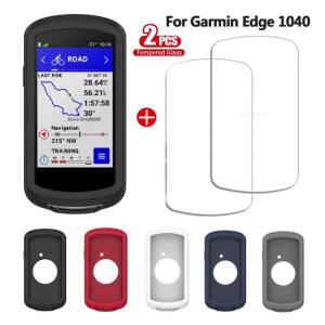 Ốp Silicon Kèm Miếng Dán Cường Lực Bảo Vệ Màn Hình Cho Máy Định Vị GPS Garmin Edge 830 840 530 540 130 1040 - Phụ Kiện Bao Da Bền Bỉ Dành Cho Người Lớn