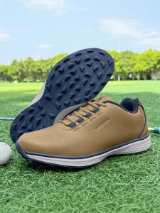New Outdoor Mens Golf Shoes Comfortable Sports Casual Lace-Up Fixed Anti-Slip Wear-Resistant Shoes Versatile for Fitness Enthusiasts