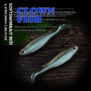 Mồi Câu Mềm SUNMILE 6.5CM Mồi Giả Bơi Với Mắt 3D Đầu Jig Dành Cho Cá Vược Cá Chó Cá Hồi Cá Rô Câu Cá Biển Sông Hồ