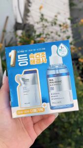 SET 1 CHAI + 1 TÚI REFILL - Serum Cấp Ẩm Chống Lão Hóa Wellage Real Hyaluronic Blue Ampoule Hàn Quốc