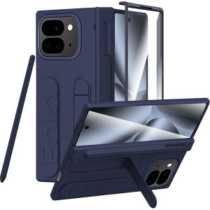 สำหรับ Google Pixel กล่องแบบพับ10 Proที่ป้องกันหน้าจอและสายรัดนิ้วมือและขาตั้งและสไตลัสและที่ใส่ดินสอสายรัดป้องกันบานพับแบบเต็มรูปแบบเคสสำหรับ Google โทรศัพท์ Google Pixel กล่องแบบพับ9 Pro