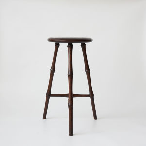 Themazay Nordic Solid Wood Bar Stool Medieval Stool Vintage round Stool Windsor Stool Household High Stool Low Stool High Stool