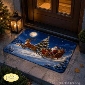 Thảm Chùi Chân Giáng Sinh VIKAMA Candy Cane Thảm Trải Lối Vào Chống Trượt Trang Trí Lễ Hội Trang Trí Nhà Cửa Cho Cửa Trước 100% Polyester