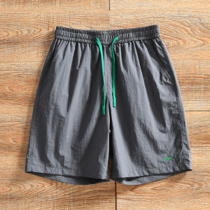 Quick Dry Elastic Waist Mens Shorts Summer Casual Wear Resistant Tear Proof Fashionable Polyester Fiber Straight Leg Pants