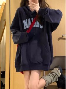 SHUQINGLAI | Retro Hiphop Thin Oversize Hoodie for Women