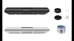 🏆JARD Black Stainless Steel Range Hood Under Cabinet Range Hood Kitchen Vent Hood w/Filter 油烟机