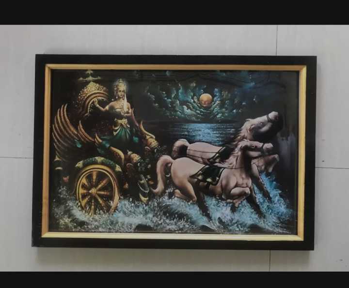 Hiasan Dinding Cetak Lukisan Nyi Roro kidul kereta kencana plus bingkai