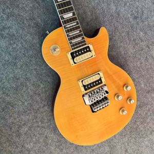 Gibson Les Paul Standard Slash Signature Electric Guitar Yellow Flame Maple Top with Tremolo Vibrato Bridge Tailpiece Professional Guitar