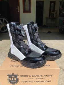 SEPATU PDL PROVOTS TNI / PM TAWON TALI PUTAR MERK SIDIKS KULIT MENGKILAP