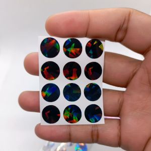 12PCS Credit/Debit Card CVV Cover Holographic broken glass. High Quality Thin Vinyl Sticker