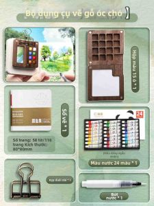 MANDAIYANGGUANG | Bộ Sơn Nước Rắn 15 Màu Mini Di Động