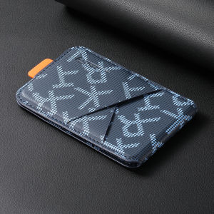 Business Letter Leather Wallet Card Holder Bag for MagSafe For iPhone&Samsung Galaxy Accessories With Slim Geometric Design Gift