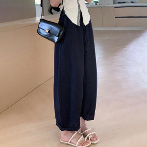 MiiOW | Catwoman Casual Pants Women Summer Thin New Loose Drapey BF Lazy Casual Knife Edge Slim Wide Leg Pants Lantern Style Elastic Waist