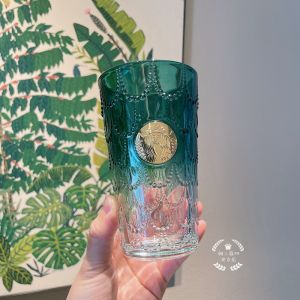 Starbuck Official Store Starbuck ถ้วย50th ครบรอบแก้วปลา Scale Bronze Chapter ถ้วยน้ำสีเขียว Retro เครื่องดื่มเย็นถ้วย Companion ของขวัญ Starbuck Tumbler Starbuck แก้ว