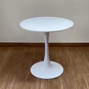 โต๊ะกาแฟทรงกลม โต๊ะกลมสไตล์โมเดิร์น สีขาว  กว้าง 60 cm【รุ่นยอดนิยม】