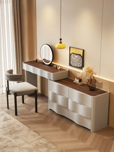 Modern Minimalist Wave Style Vanity Table Storage Wooden