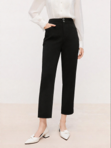 Koradior | Slimming Drapey Business Black Trousers