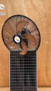 Quạt sạc tích điện năng lượng mặt trời treo tường 18 inch solar fan 60000mAh độ mát tương đương quạt điện 220v động cơ không chổi than sạc được cả khi trời mưa