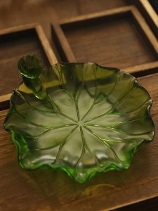 Chinese Style Home Use Fruit Dish Buddhist Temple Offering Guanyin Sacrificial Plate Seven Treasure Lotus Leaf Dry Fruit Candy Basin