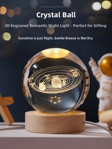 Creative Crystal Globe Night Light Decorative Desktop Cartoon Gift