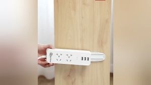 Self-Adhesive Seamless Power Strip Socket Fixed Holder/Punch-Free Plug Fixer