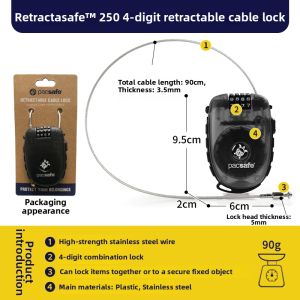 Pacsafe | Anti-Theft Fixing Wire Lock