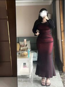 Bộ Váy Hai Mảnh Dài Tay Xếp Ly Gợi Cảm Cho Nữ Cỡ Lớn Pure Desire Style Váy Đuôi Cá Và Áo Len Cardigan Hở Thời Trang Thu Đông