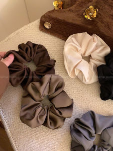 Satiny Feeling Hair Ties Womens Vintage Style Knot Hair Bands Early Autumn Fashion Accessories Brown Color Durable Hair Bands