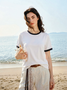 Basic House | White Cotton Short Sleeve T-shirt