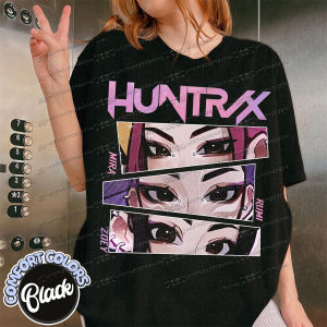 Kpop Demon Hunters Idol GroupT เสื้อหลวมผ้าฝ้ายแขนสั้นฤดูร้อนผู้หญิงสบายวันหยุด StreetWear