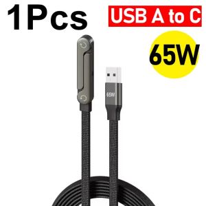 1pcs 65W/240W Cable 2-in-1 High-speed Quick Charging USB Type C Cable Wire with Folding Phone Stand for IPhone 17 Samsung Xiaomi