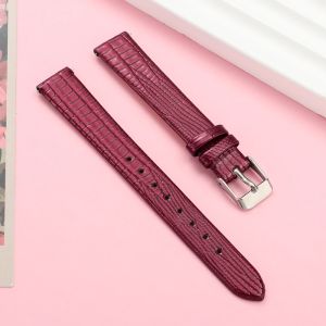 Ultra-thin PU Lizard-Patterned Leather Watchband 10mm 12mm 14mm 16mm Universal Women Bracelet Small Size Watch Strap Accessories