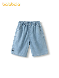 balabala Boys Denim Shorts Big Kids Summer Pants Baby Casual Mid Pants 2025