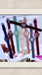 Produk Terbaru dari JBS: Jam Tangan Wanita 2024 Korean Fashion Bulat Angka Strap Rubber/Karet