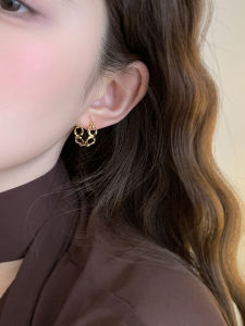 Mysterious S925 Silver Needle Hollow Circle Earrings Unique Design Mobius Style Womens Fashion Jewelry Ear Jewelry