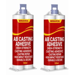 Heavy Duty High Temp Metal Repair Paste Strong Liquid Welding Filler AB Casting Adhesive Kit With Scraper Gloves & 2 Nozzles
