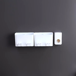 Tempat Sikat Gigi 4-CUPS Rak Kamar Mandi / Tempat Sikat Gigi Estetik / Tempat Sabun Kamar Mandi / Tempat Odol