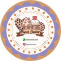 stiker cookies / label makanan bentuk bulat / label cookies. 