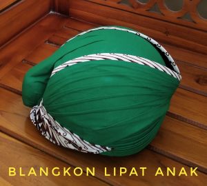 COD blangkon anak jogja lipat anak tanggung(ABG) warna hijau samurai putih jebeh